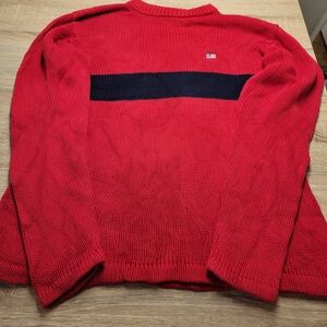 Polo by Ralph Lauren Red and Black Crewneck Sweater